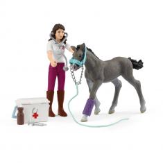 Horse Care Playset with Trakehner Foal