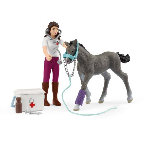 Horse Care Playset with Trakehner Foal - Schleich-42752