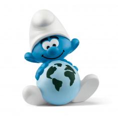 Figurine Schtroumpf globe-trotter