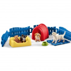 Dog figurines: Puppy enclosure