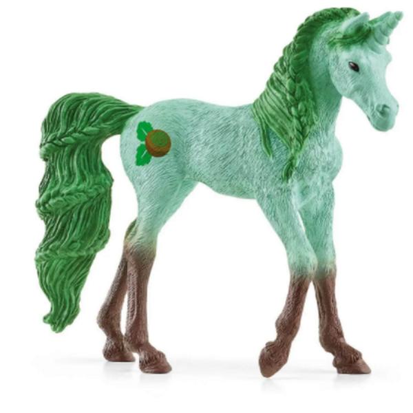 Bayala figurine: Choco-mint unicorn, foal - Schleich-70734