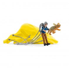 Dinosaurierfiguren: Rettung mit dem Fallschirm