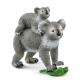 Miniature Wildtierfiguren: Mutter und Baby-Koala