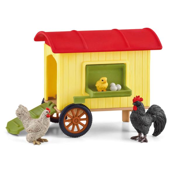 Figuras del mundo agrícola: gallinero móvil - Schleich-42572