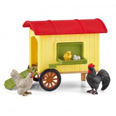 Figurines Farm World : Poulailler mobile