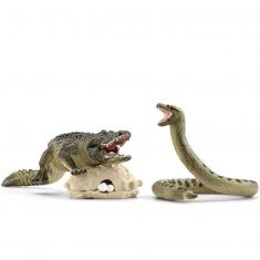 Figurine Schleich : Duel Aligator - Anaconda