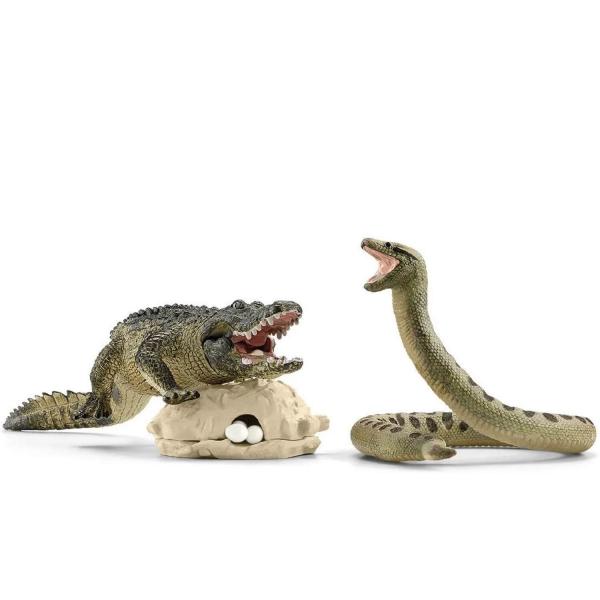 Figurine Schleich : Duel Aligator - Anaconda - Schleich-42625
