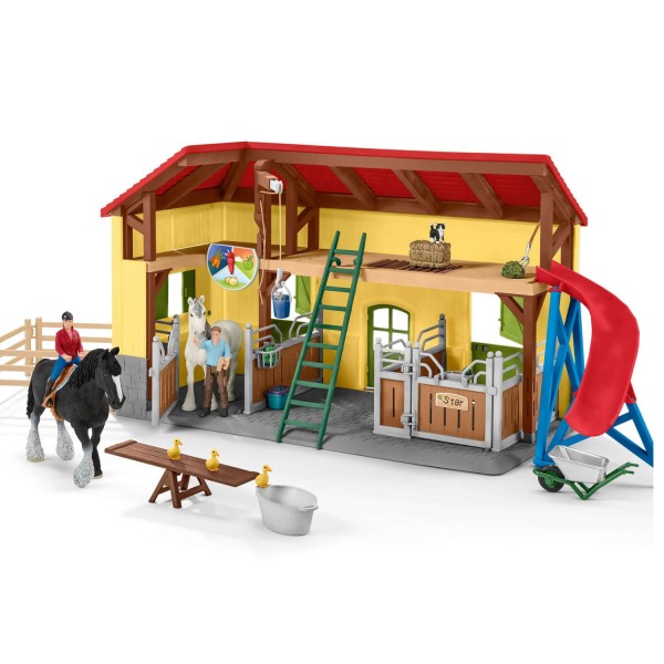 Stable with horses and accessories - Schleich-42485