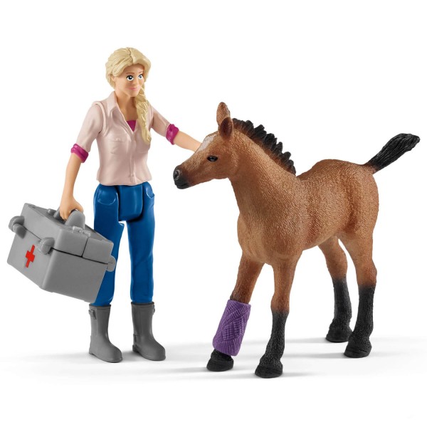 Farm World figurines: Vet visit for mare and foal - Schleich-42486