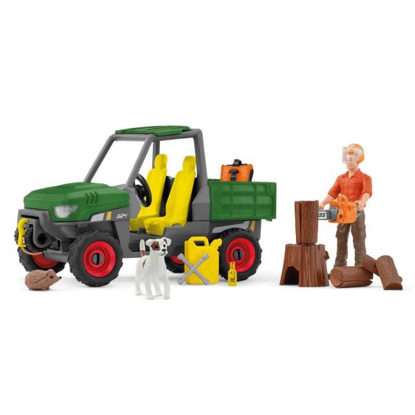Figurines: Forest guard with vehicle - Schleich-42659