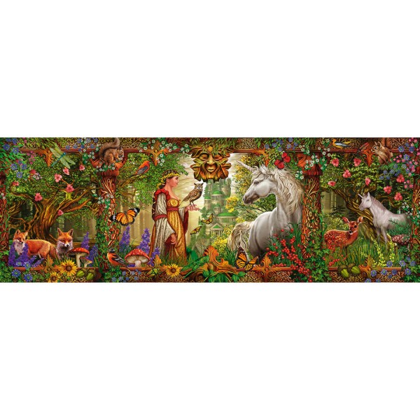 1000 pieces panoramic puzzle: Fairy forest, Ciro Marchetti - Schmidt-59614