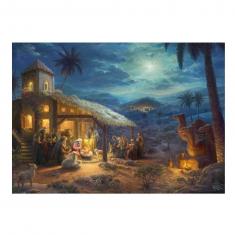 Puzzle 1000 pièces : La naissance du Christ - Spirit, Thomas Kinkade