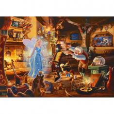 Puzzle 1000 pièces Disney : Thomas Kinkade : Pinocchio de Geppetto 