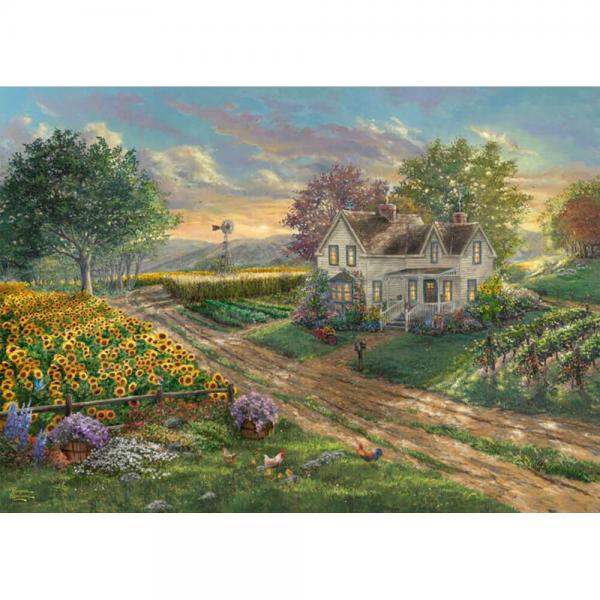 1000 piece puzzle: Sunflower fields - Schmidt-58779
