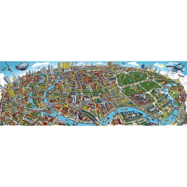 1000 pieces panoramic jigsaw puzzle: Berlin - Schmidt-59594