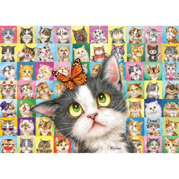 Puzzle de 1000 piezas: Mimetismo de gatos - Schmidt-59759