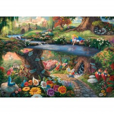 Puzzle 1000 pièces : Alice au pays des merveilles, Disney, Thomas Kinkade