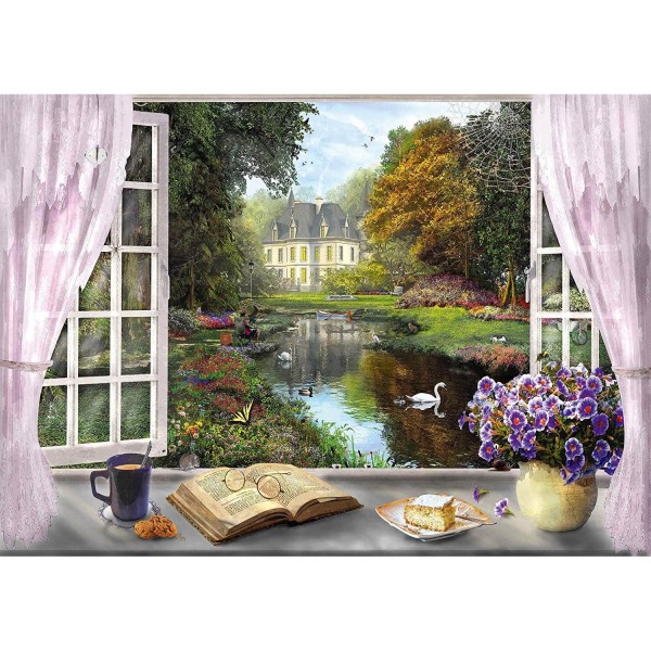 Puzzle de 1000 piezas: Vista del jardín del castillo - Schmidt-59590