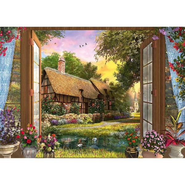 Puzzle de 1000 piezas: Vista de la cabaña - Schmidt-59591