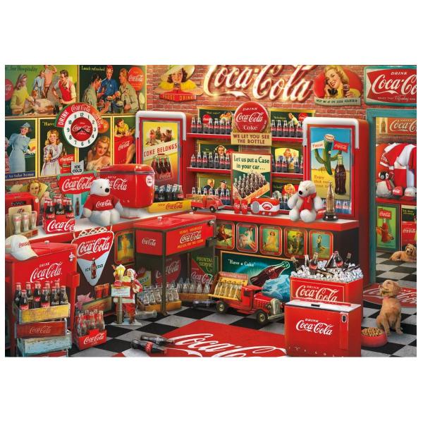 Puzzle 1000 pièces Coca Cola nostalgie - Schmidt-59915