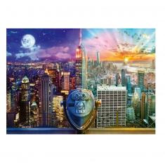 1000 Teile PUZZLE: NEW YORK - NACHT UND TAG