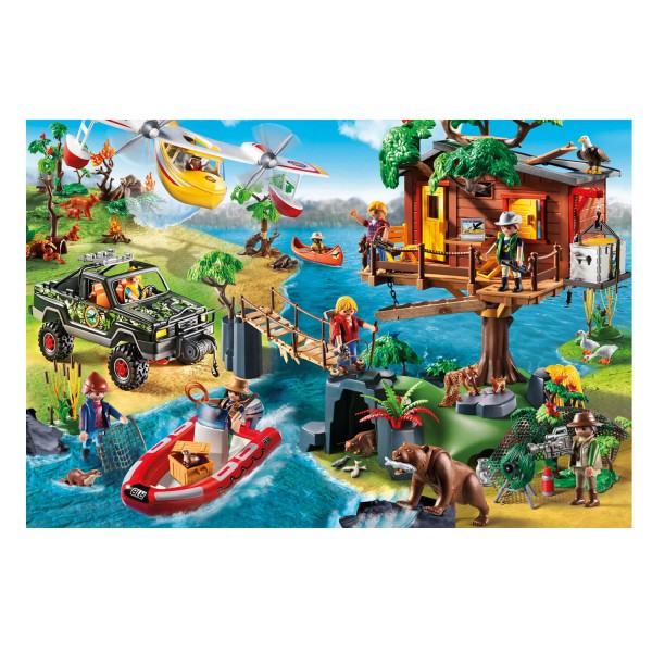 Puzzle 150 pièces : Playmobil : Cabane dans les Arbres - Schmidt-56164