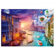 1000 Teile PUZZLE: VENEDIG - NACHT UND TAG