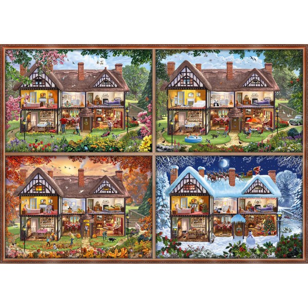 2000 Teile Puzzle: Haus der vier Jahreszeiten - Schmidt-58345