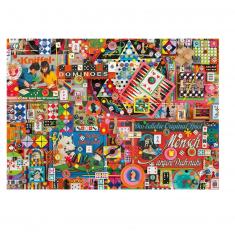 PUZZLE 1000 PIECES : JEUX DE SOCIETE VINTAGE