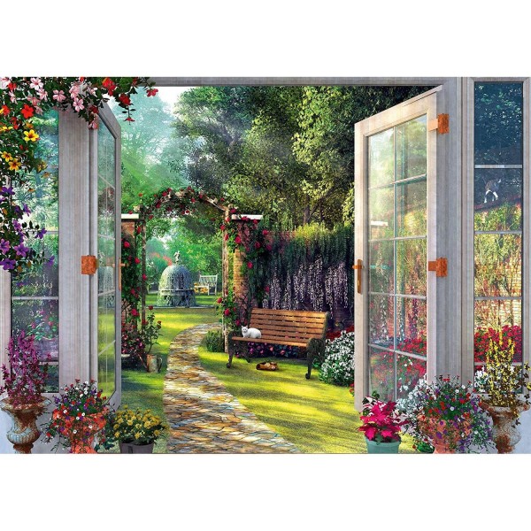 Puzzle de 1000 piezas: Vista del jardín encantado - Schmidt-59592