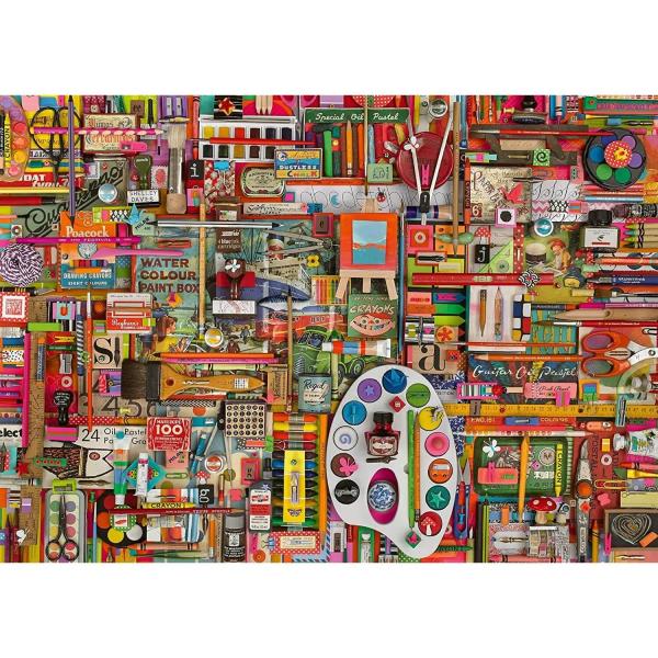 1000 pieces PUZZLE: VINTAGE MATERIAL FOR ARTISTS - Schmidt-59698