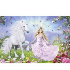 Puzzle 100 pièces - La princesse des licornes