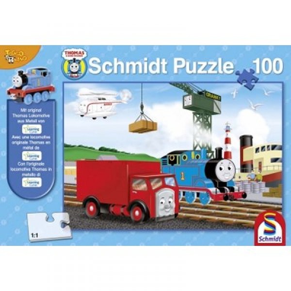 Puzzle 100 pièces - Thomas et ses amis : A la gare de triage - Schmidt-55409