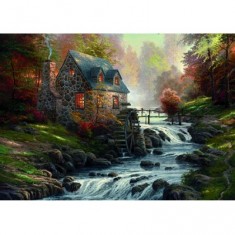 Puzzle 1000 pièces - Thomas Kinkade : Le vieux moulin