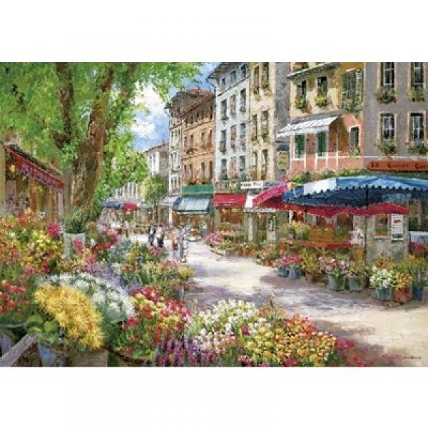 Puzzle 1000 pièces - Sam Park : Paris, le marché aux fleurs - Schmidt-58561