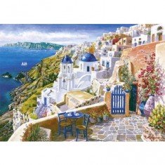 Puzzle 1000 pièces - Sam Park : Vue de Santorin