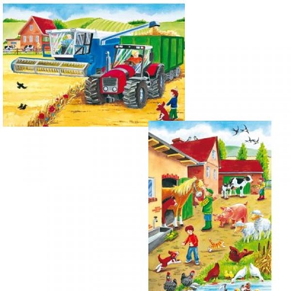 Puzzle 2 x 26 pièces - A la ferme - Schmidt-55051