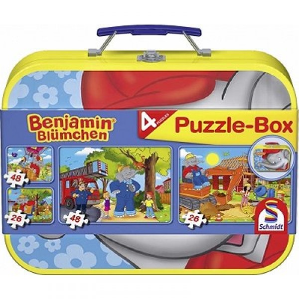 Puzzle 26 et 48 pièces - Coffret 4 puzzles : Benjamin l'éléphant - Schmidt-55594