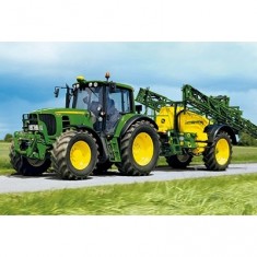40 Teile Puzzle - Traktor 6630: John Deere Irrigator mit Traktor