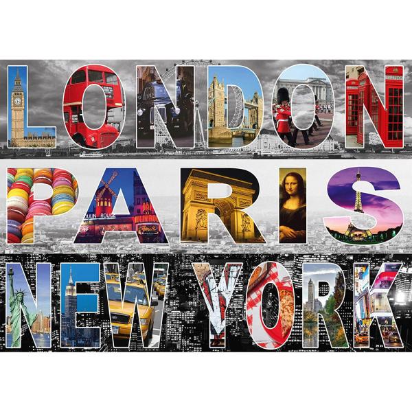 1000 pieces puzzle: London, Paris, New York - Schmidt-58348