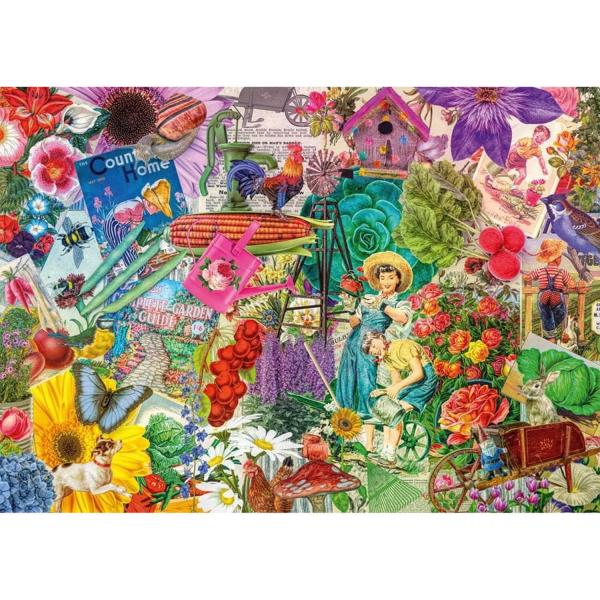 Puzzle de 1000 piezas: Jardinería feliz - Schmidt-57383
