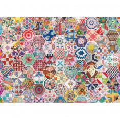 1000 piece puzzle: American quilted patchwork