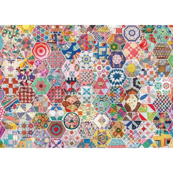 Puzzle de 1000 piezas: patchwork acolchado americano - Schmidt-57384