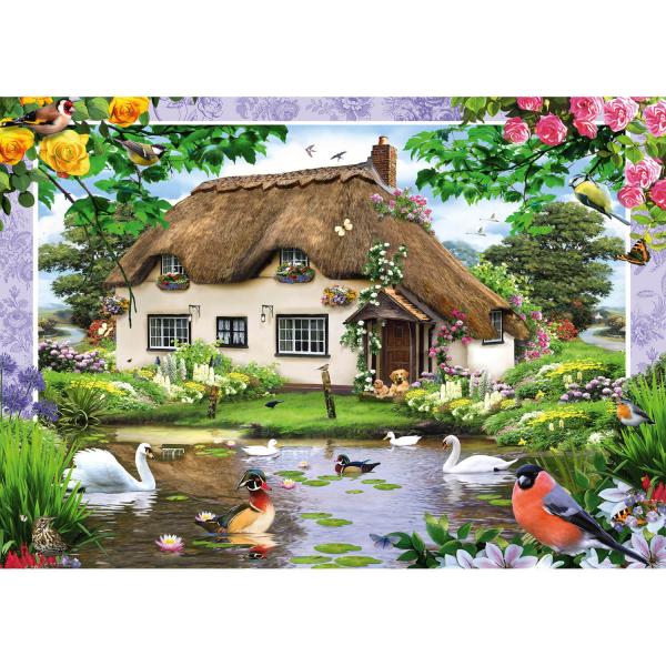 Schmidt Spiele Puzzle 58974 Romantisches Landhaus 500Teile Erwachsenenpuzzle 