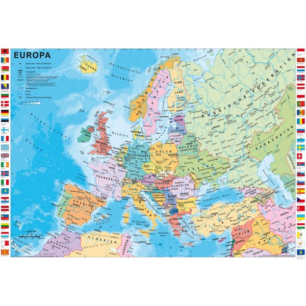 Puzzle 1000 pièces : Les états d'Europe (en allemand) - Schmidt-58203