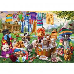 1000 Teile Puzzle: Verrückte Tiere