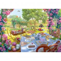 Puzzle de 1000 piezas : Secret Puzzle : té en el jardín
