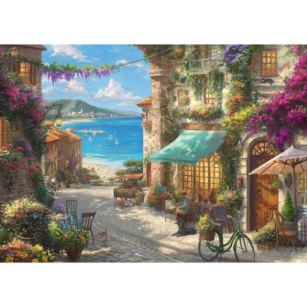 Puzzle 1000 pièces : Café sur la Riviera italienne - Schmidt-59624