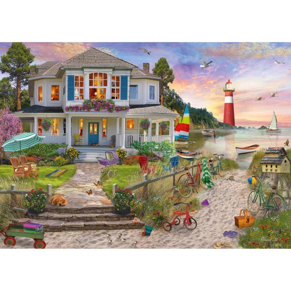 Puzzle de 1000 piezas: la casa de la playa - Schmidt-58990