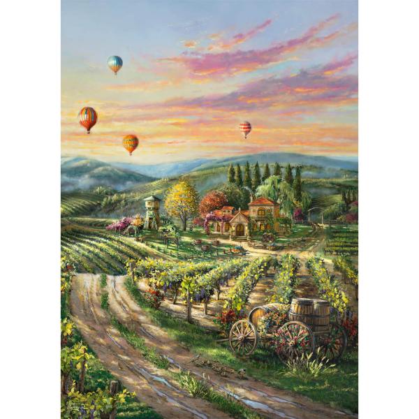 Puzzle 1000 pièces : Thomas Kinkade : Vignoble de la vallée paisible - Schmidt-57366